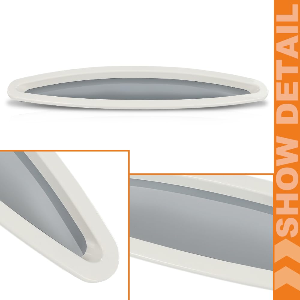 G-PLUS Porthole Window with Outer Ring Compatible with Sea Ray 225 Weekender 2004 2007 Fit Many Searay Sundancers, Weekenders, Express Cruisers and Others From The 1980'S Era on UP White