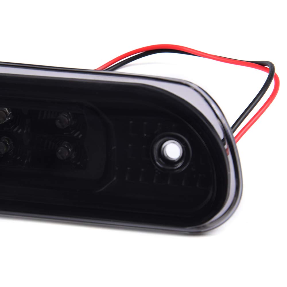 G-PLUS LED Third 3rd Brake Cargo Light Compatible With 1999-2004 Grand Cherokee,Rear Roof Center High Mount Stop Tail Light Replacement (Black Housing Smoky Lens)