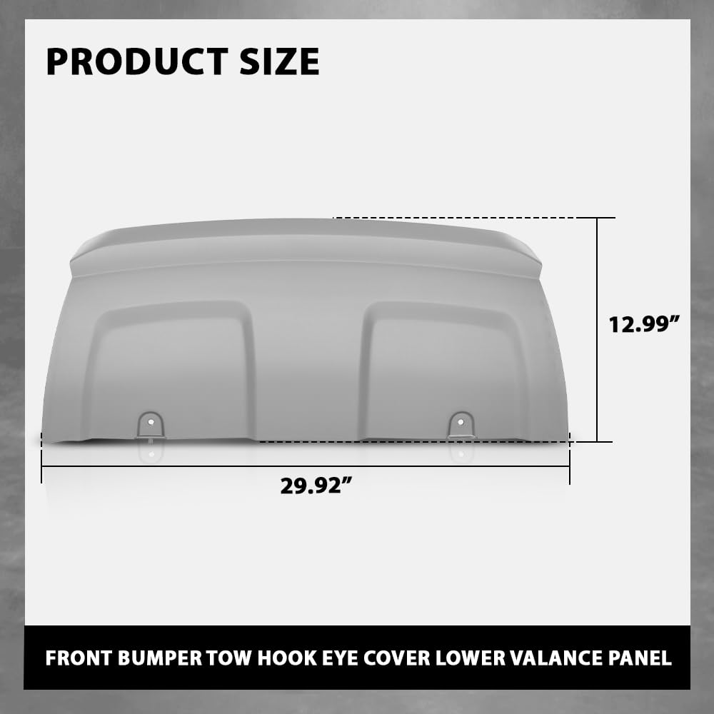 G-PLUS Front Bumper Tow Hook Eye Cover Lower Valance Panel Compatible with Range Rover Evoque 2012-2015 Silver