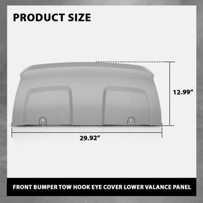 G-PLUS Front Bumper Tow Hook Eye Cover Lower Valance Panel Compatible with Range Rover Evoque 2012-2015 Silver