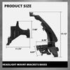 G-PLUS Headlight Mount Brackets Bases 4PCS Compatible with Audi A4 / S4 B8.5 2013-2015& Allroad Quattro 2013-2016，Compatible with Audi RS4 2013-2016 Left&Right Side 8K0805607B, 8K0805608B, 8T0941453D