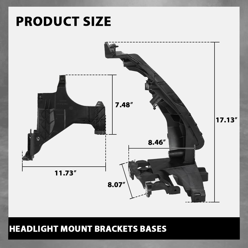 G-PLUS Headlight Mount Brackets Bases 4PCS Compatible with Audi A4 / S4 B8.5 2013-2015& Allroad Quattro 2013-2016，Compatible with Audi RS4 2013-2016 Left&Right Side 8K0805607B, 8K0805608B, 8T0941453D