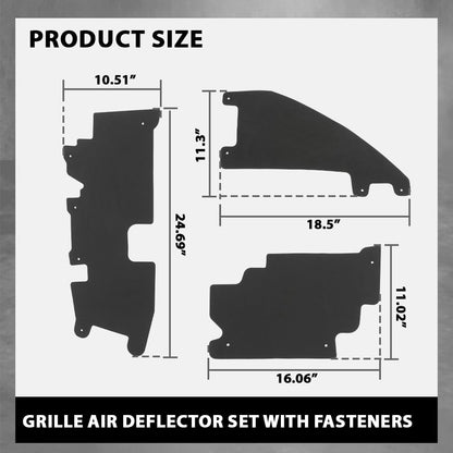 G-PLUS 3pcs Grille Air Deflector Set with Fasteners Compatible with Ford F150 2009-2014,Fit Ford Raptor 2009-2014 FO1218114