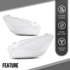 G-PLUS Headlight Lens Cover Compatible with Benz ML-Class W166 ML350 ML400 2011-2015 A1668207359, A1668205559 Left & Right Front Headlamp Lens Cover Clear