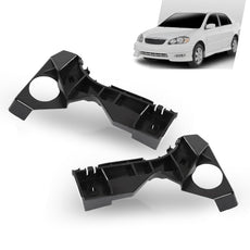 G-PLUS Front Bumper Brackets Pair for Toyota Corolla 2003-2008 Black Side View