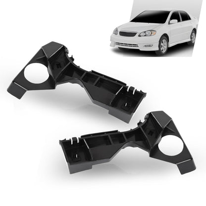 G-PLUS Front Left & Right Side Bumper Bracket Set Compatible with Toyota Corolla CE/LE/S 2003-2008 5211502061 Black