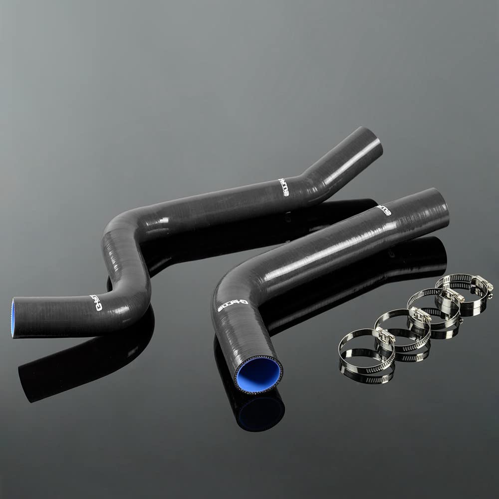G-PLUS Coolant Silicone Radiator Hose Kit Compatible With Chevy Camaro/Firebird 1967-1969 68 Black