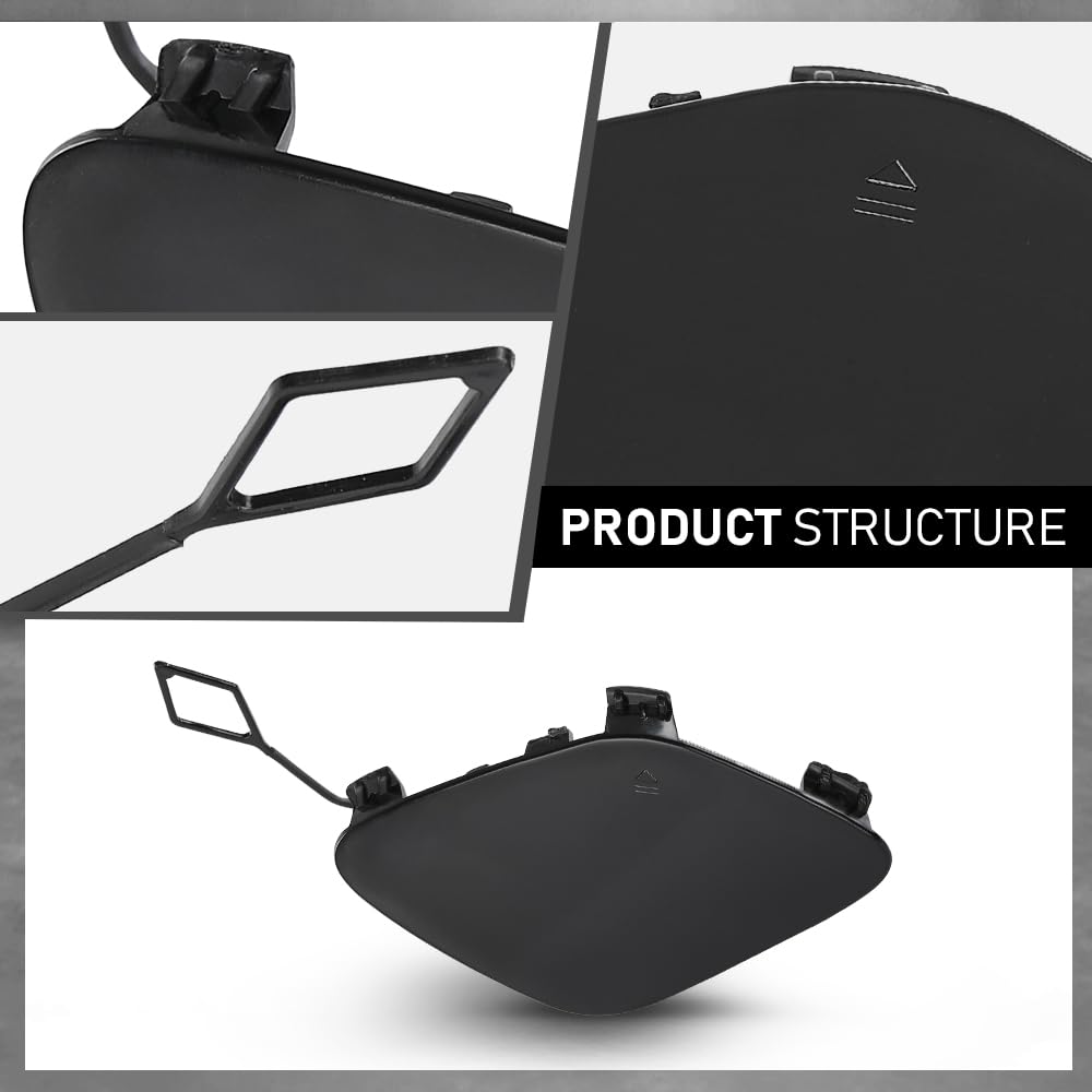 G-PLUS Front Bumper Towing Cover Tow Hook Cover Compatible with Benz W205 C-Class C200/220/250/300/350/400 2015-2018 A2058850324