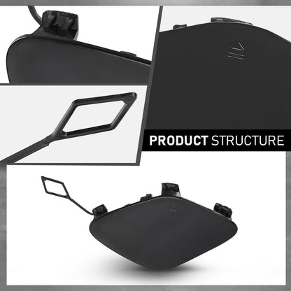 G-PLUS Front Bumper Towing Cover Tow Hook Cover Compatible with Benz W205 C-Class C200/220/250/300/350/400 2015-2018 A2058850324