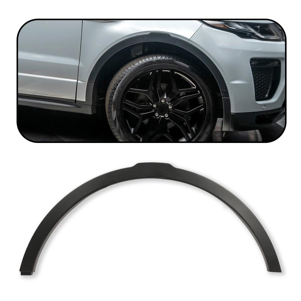G-PLUS Fender Flares Compatible With 2012-2017 Land Rover Range Rover Evoque, Wheel Fender Arch Molding Trim Black Front Right Side LR027249, LR036052, LR040245, RO1291100, LR044278