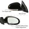G-PLUS Mirror Power Heated Turn Signal Puddle Light Right Passenger Side Compatible with Volkswagen Jetta 2005-2010 VW1321123 1K1857508BH9B9
