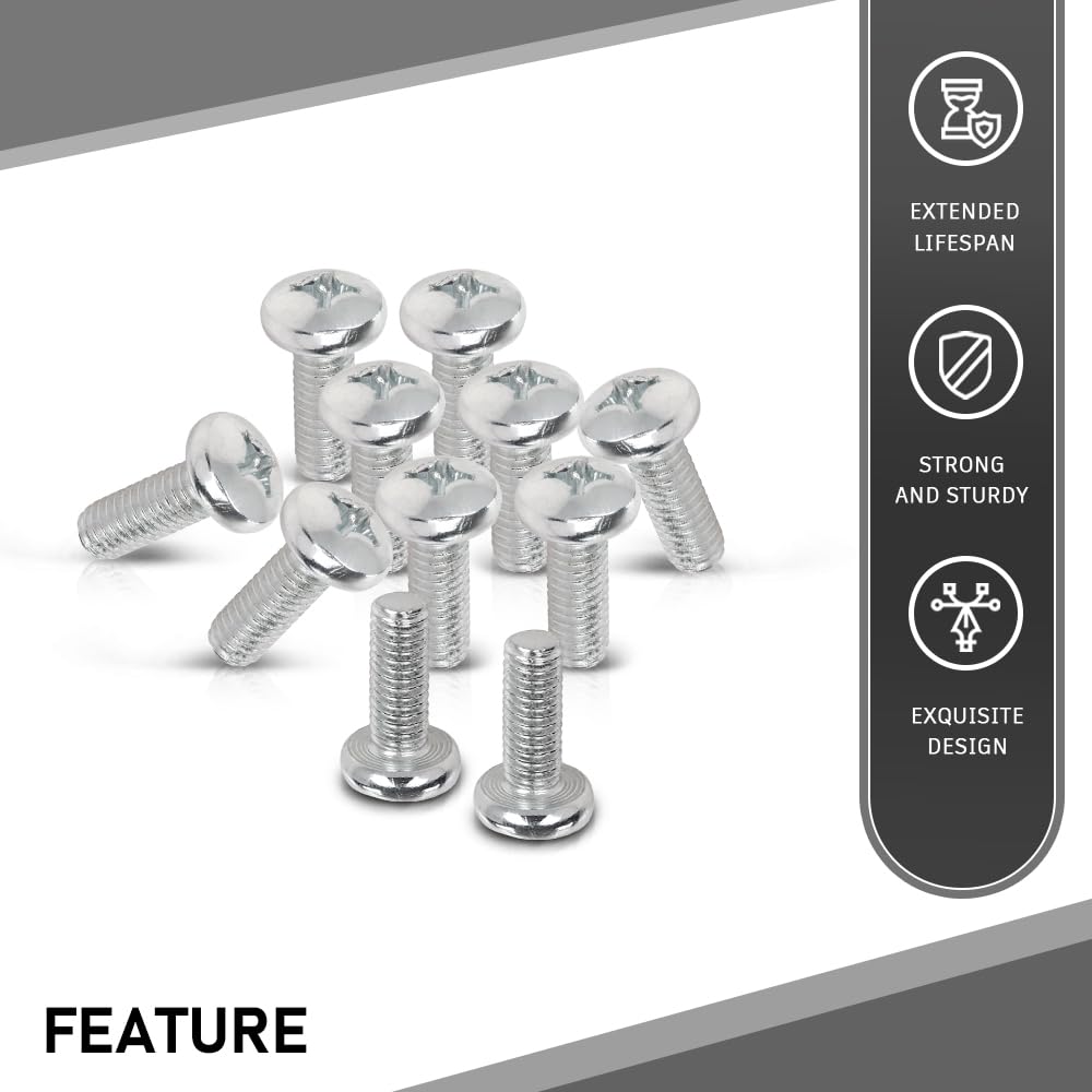 G-PLUS 100 License Plate Screws Compatible with Toyota Honda LX and Some Other Foreign Cars