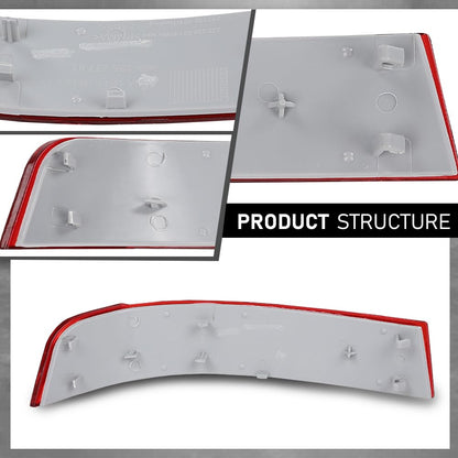 G-PLUS Pair Rear Bumper Reflector Light, Compatible with Benz GL320 2007-2009 CDI 164.822/ GL450 2007-2008 164.871/ GL550 2008-2009 164.886, Left & Right Side 2PCS, 1648201174, 1648201274
