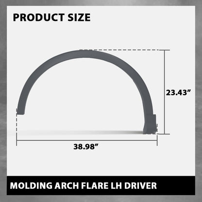 G-PLUS Front Left Fender Flare Wheel Opening Molding Arch Trim, Compatible with Audi Q3 2019-2024, Driver Side, AU8537177, 83A853717AGRU