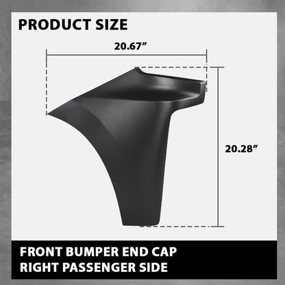 G-PLUS Front Bumper End Cap Extension Trim Right Passenger Side Compatible with Chevy Silverado 1500 2019-2022 Replacement for GM1017110