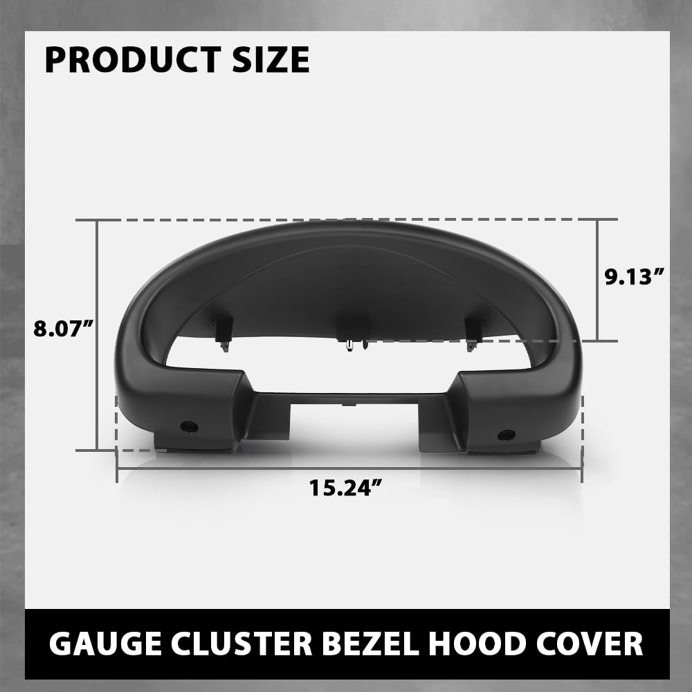 G-PLUS Gauge Cluster Bezel Hood Cover Compatible with Mazda Miata 1990-1993 Dashboard Bezel Replacement for NA01-55-420B-00, NA0155420B00