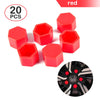 G-PLUS Universal Hub Screw Cover Cap Replacement for Car,19mm Red Wheel Tire Hub Screw Bolt Cover Nut Cap Lug Decoration 20PCS