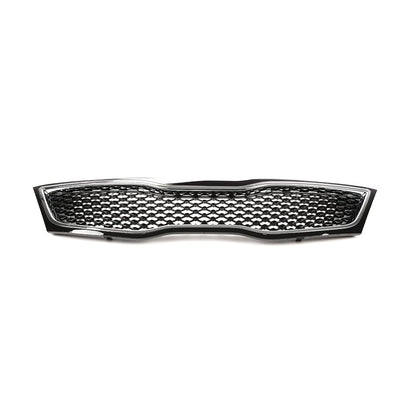 G-PLUS Front Bumper Upper Grille Grill Compatible with Kia Optima 2014 2015 Replacement for 863502T700 Black w/Chrome Trim