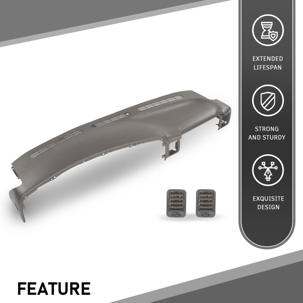 G-PLUS Upper Dashboard Dash Cover Compatible with Chevy Silverado GMC Sierra 1500 2500HD 3500 1999-2006/ Chevy Avalanche Tahoe 2000-2006/ GMC Yukon 2001-2006 (Gray)