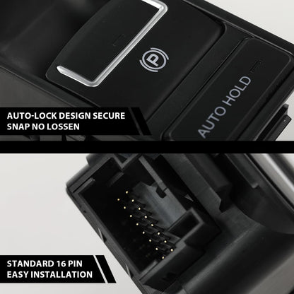 G-PLUS Black Parking Brake Automatic Switch Compatible with VW Tiguan 2008-2015/VW Sharan 2011-2016/Seat Alhambra 2011-2015 5N0927225A