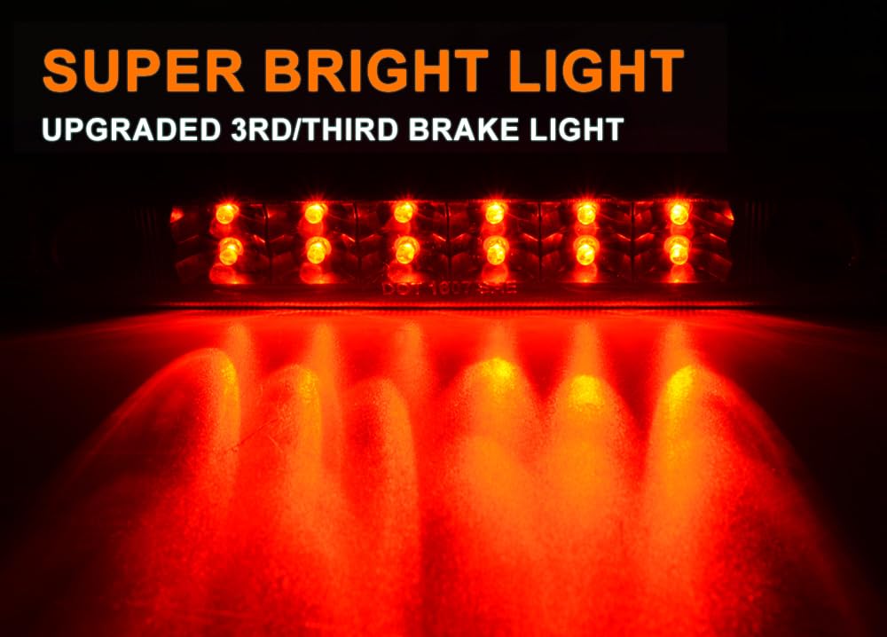 G-PLUS Third 3rd Brake Cargo Light Assembly Compatible with 2001-2004 Nissan Frontier Pickup Rear Roof Center High Mount Stop Tail Lamps Replacement