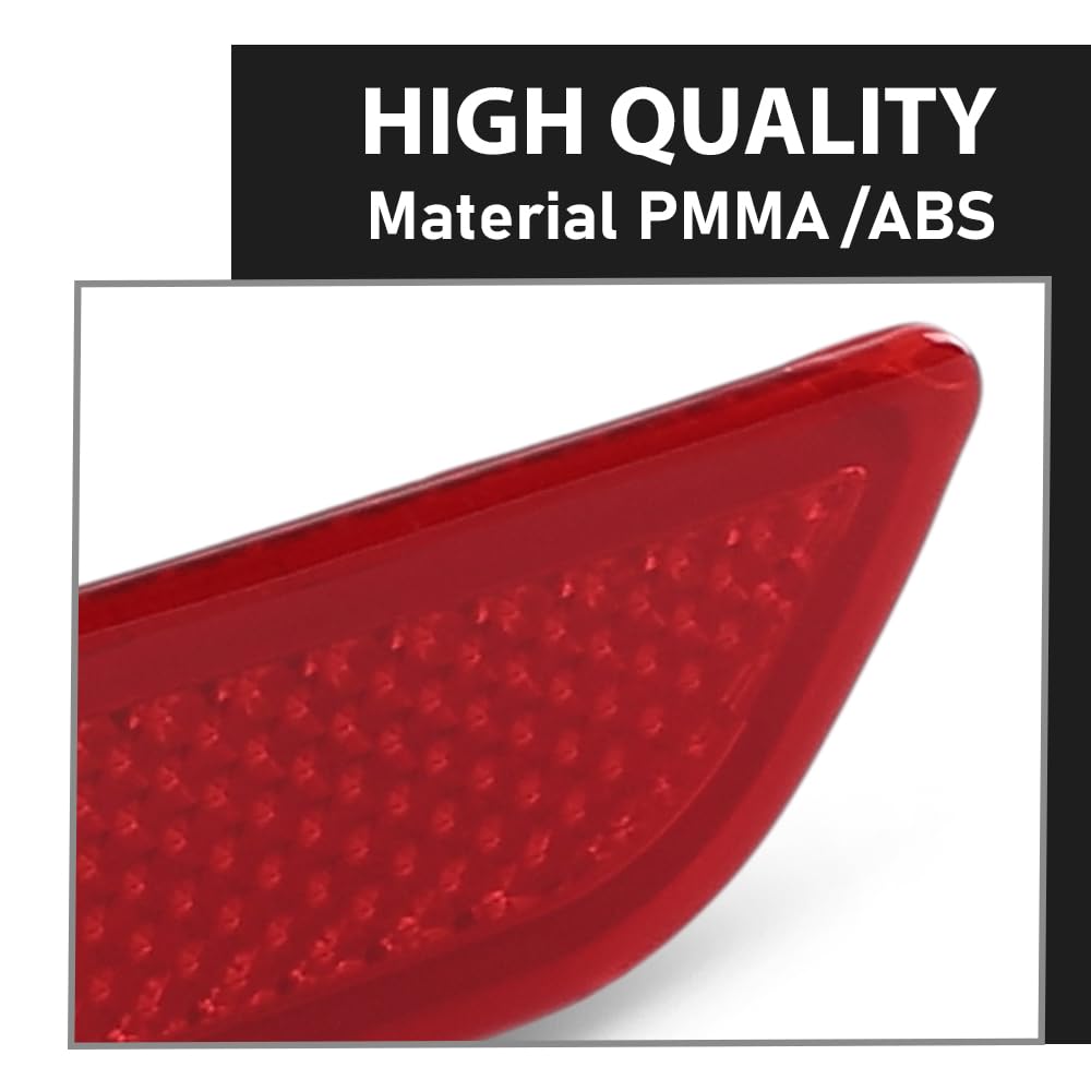 G-PLUS Pair Rear Bumper Reflector, Compatible with BMW 4-Series 428i 430i 435i 440i 2014-2020 with M Package, LH Driver & RH Passenger 2PCS, BM1184107, BM1185107
