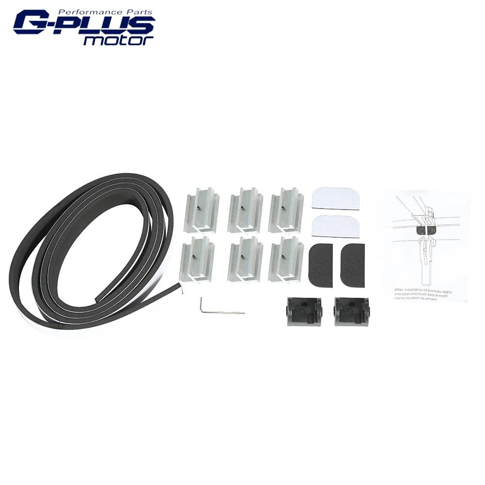 G-PLUS Soft Quad Fold Truck Bed Tonneau Cover Compatible with Ford F150 2004-2008 Long Bed 8' (96")