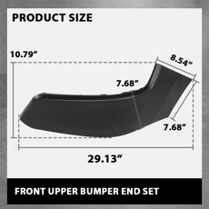 G-PLUS Bumper End Filler 2PCS for Dodge Ram 1500 2019-2022 Front Upper Black Side View