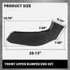 G-PLUS Front Upper Primed Bumper End Filler Compatible with Dodge Ram 1500 2019 2020 2021 2022, 68403910AE, 68403911AE, CH1017103, CH1016103, Black