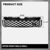 G-PLUS Front Upper Grille Vent Grill with Chrome Trim Compatible with Land Rover Range Rover Evoque 2010-2018 Glossy Black