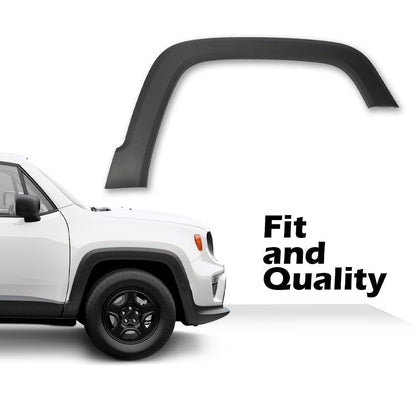 G-PLUS Front Right Wheel Arch Fender Flare Compatible with Jeep Renegade 2015-2021 Textured Passenger Side Fender Molding Trim