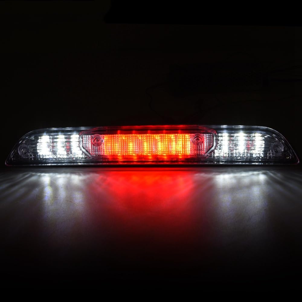 G-PLUS LED 3rd Brake Light Compatible with Ford F150 2015-2020 3rd Cargo Lamp High Mount Tail Light, Clear Lens Chrome Housing, FL3Z13A613A FL3Z13A613B
