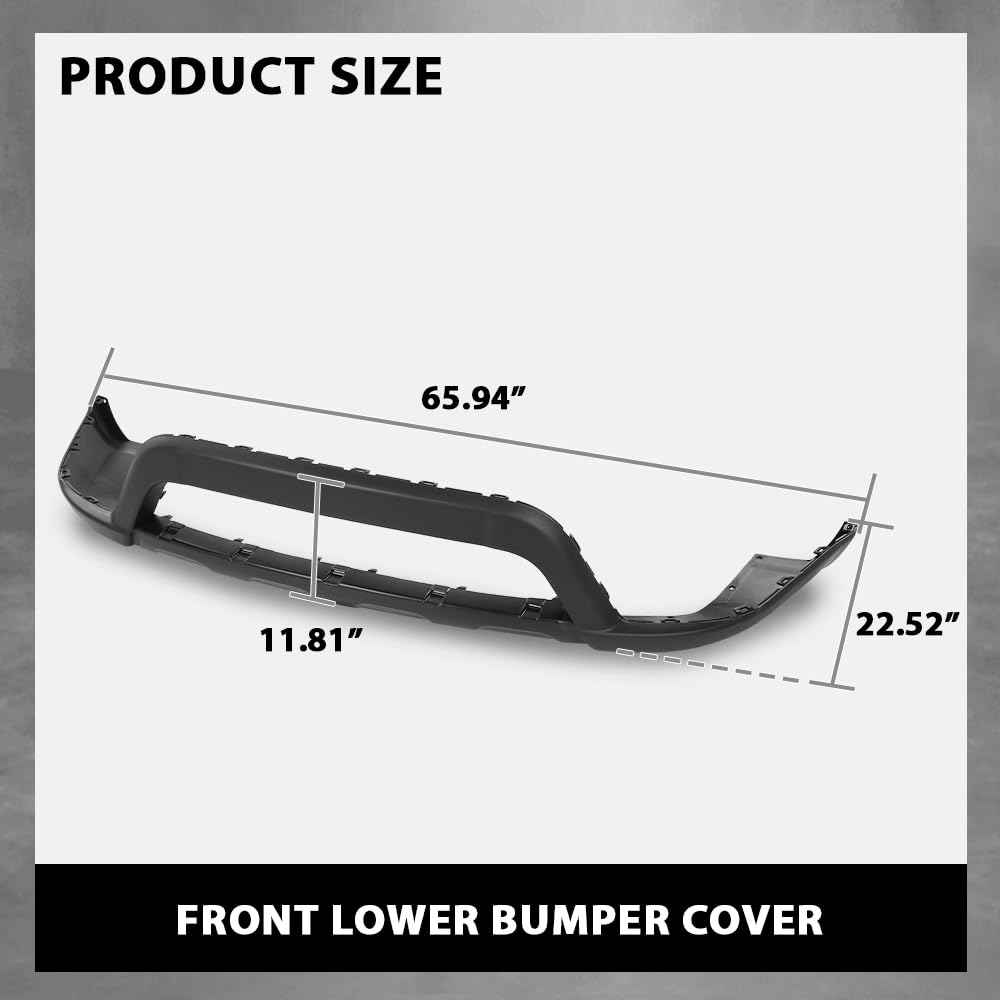G-PLUS Front Lower Bumper Cover, Compatible with Dodge Journey 2011-2019, CH1015120, 68088688AA, 68088688AB