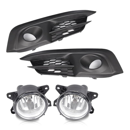 G-PLUS Front Bumper Fog Lights Compatible with Honda Civic 2/4dr Models 2016-2017 Clear Lamps+Switch+Bulbs, neblineros para autos delantero,faros antiniebla(Not fit Touring & SENS models)