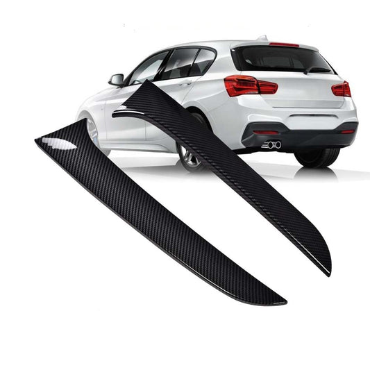 G-PLUS Rear Window Spoiler Side Wing Trim Cover Compatible with 2015-2017 BMW 1 Series F20 (Carbon Black)