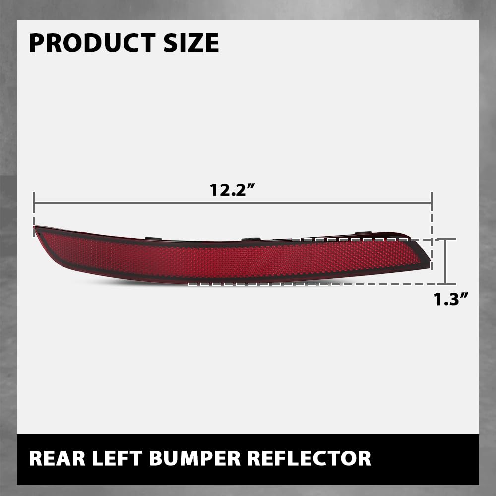 G-PLUS Rear Bumper Reflector Left+Right Compatible with Benz X204 GLK GLK350 2013-2015 2048200374, 2048200474, A2048200374, A2048200474