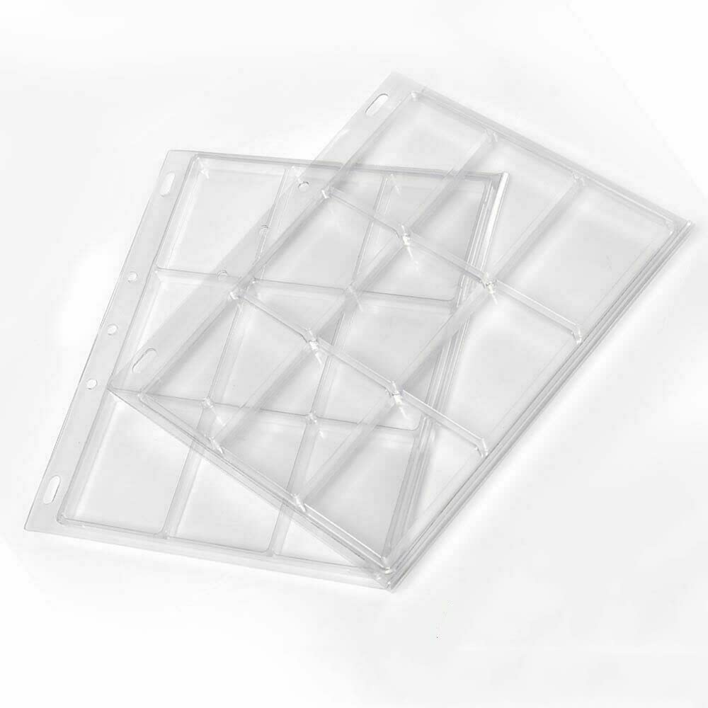 G-PLUS Coin Pages, Coin Album Pages Lighthouse Encap Graded Slab,Coin Collecting Supplies,2 Sheets 18 Slabs