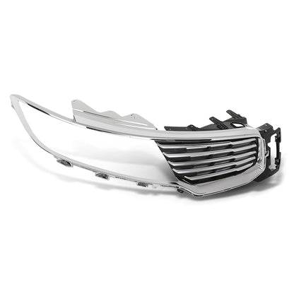 G-PLUS Front Right Bumper Grille Insert Chrome, Compatible with Lincoln MKX 2016-2018, Passenger Side, FA1Z8200AA, FO1200597 Black&Silver