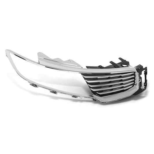 G-PLUS Front Right Bumper Grille Insert Chrome, Compatible with Lincoln MKX 2016-2018, Passenger Side, FA1Z8200AA, FO1200597 Black&Silver