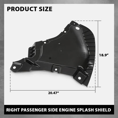 G-PLUS Front Engine Splash Shield Outer Under Cover Right Passenger Side Compatible with 2020-2021 Benz CLS450 Base,Fit 2019 Benz CLS450 Base (Without Luxury Package) 213520260064