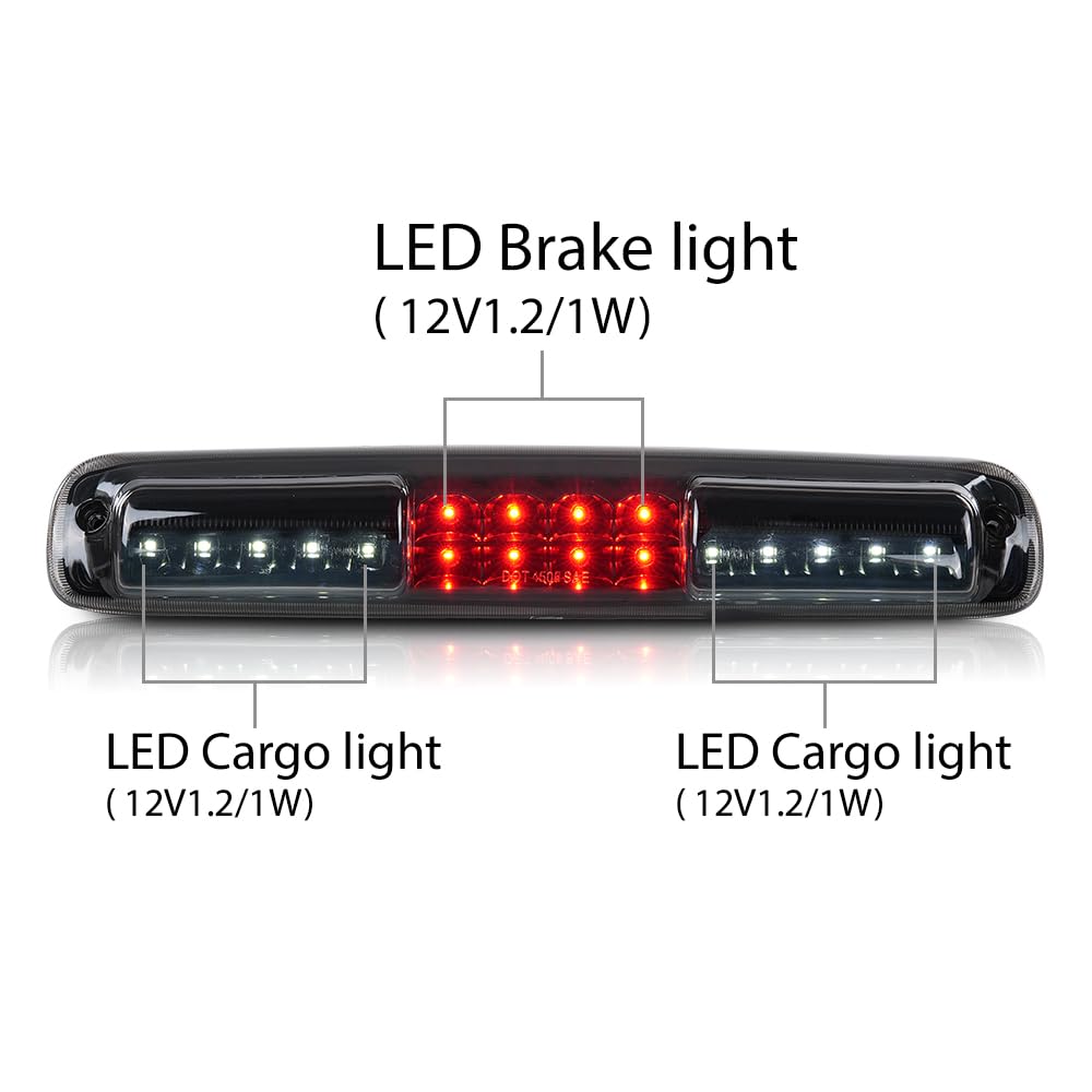 G-PLUS Third 3rd Led Brake Light Rear Cargo Lamp Compatible with Chevy Silverado GMC Sierra 1500 2500 3500 1999-2006/Fit Chevy Silverado GMC Sierra 1500HD 2500HD 3500HD 2001-2006 ‎16525205 5978318