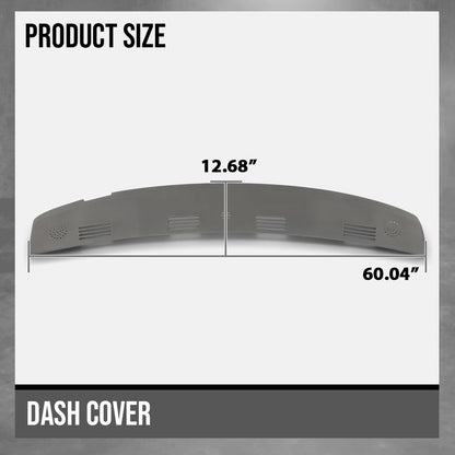 G-PLUS TPE Dash Defrost Vent Cover Cap Compatible with Dodge Ram 1500 2002-2005/ Fit Ram 2500 3500 2003-2005 Upper Dashboard Panel Grey
