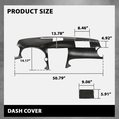G-PLUS TPE Dash Dashboard Cover, Compatible with LX IS250 IS350 C 2010-2013, Fit LX IS250 IS350 Base 2006-2013 Black