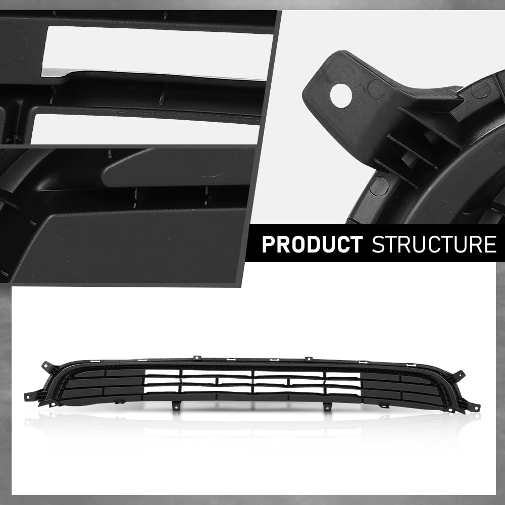G-PLUS Front Bumper Lower Grille Grill Compatible with Kia Optima EX 2016 2017 2018 Matte Black Grill Assembly Replace OE 86560D5010