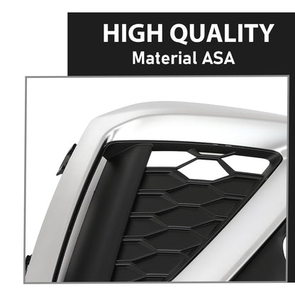 G-PLUS Pair Fog Light Cover Fog Lamp Grilles Cover, Compatible with Audi A4/S4 2020-2023, LH Driver & RH Passenger 2PCS
