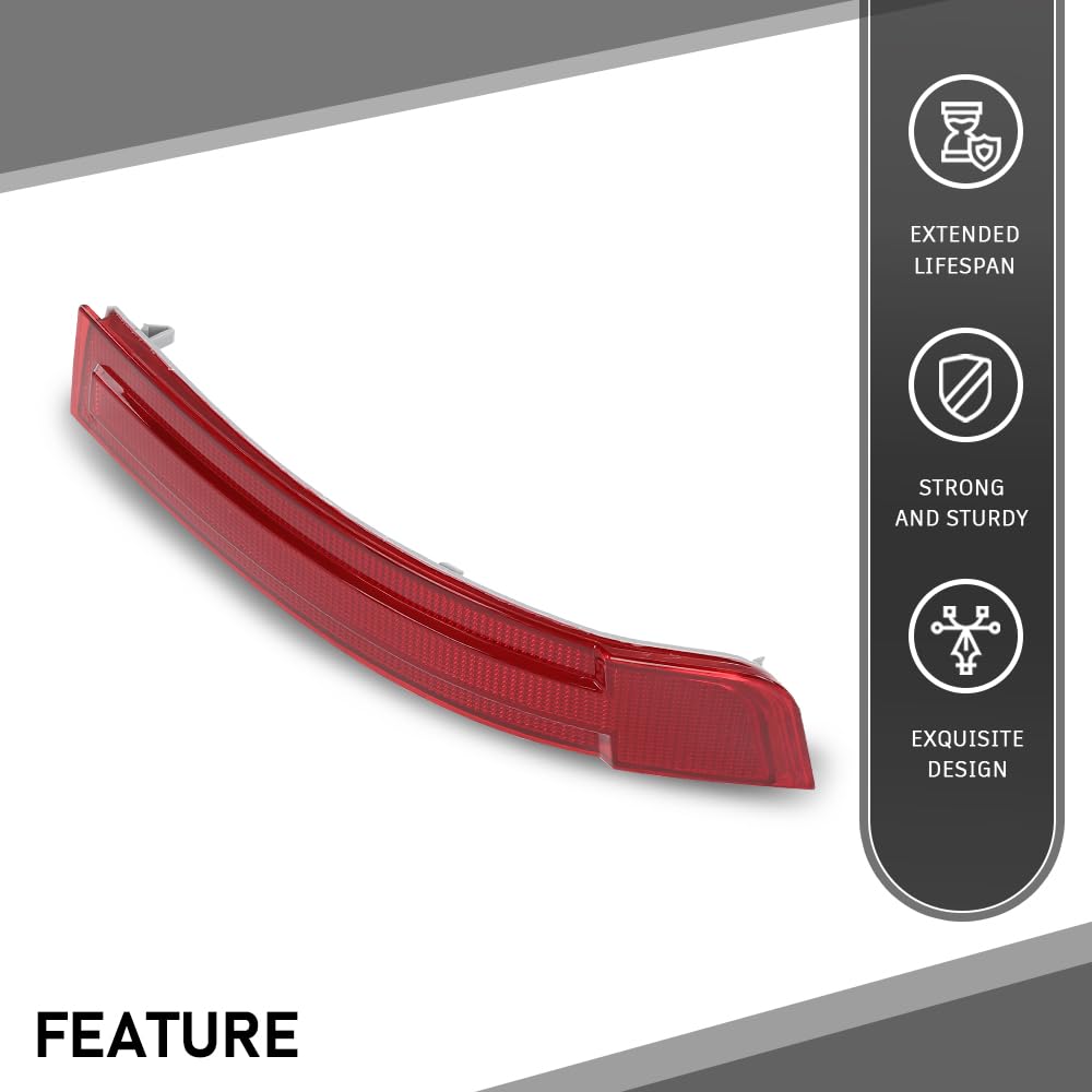 G-PLUS Rear Right Bumper Reflector Light, Compatible with Benz GL320 2007-2009 CDI 164.822/ GL450 2007-2008 164.871/ GL550 2008-2009 164.886, 1648201274, 164 820 12 74