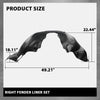 G-PLUS Fender Liner Front Right Compatible with Chevy Camaro 2014-2015 Black 1Pc 22829468, GM1249251