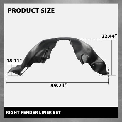 G-PLUS Fender Liner Front Right Compatible with Chevy Camaro 2014-2015 Black 1Pc 22829468, GM1249251