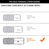 G-PLUS Hard Tri-Fold Truck Tonneau Bed Cover Folding Compatible with 1988-2007 Chevy Silverado/GMC Sierra (Excl. 2007 New Body Style)(07 Classic Body) 8' Long Bed (96")