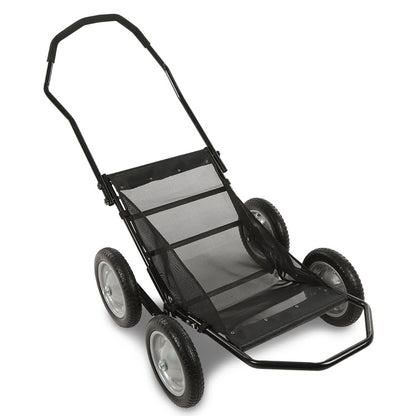 G-PLUS 500 Pounds Capacity Foldable Multi Use Deer Game Recovery Cart Utility Gear Dolly with 4 Oversized Wheels All Terrain Cart Black